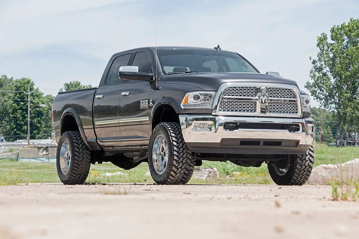 Rough Country 2.5-inch Lift Kit w/ Front & Rear Lifts & Shocks – Winner Best Leveling Kit for Ram 2500